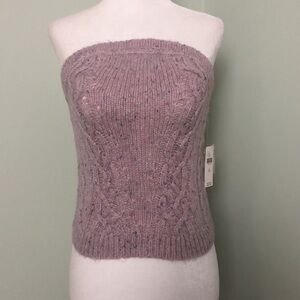🧡 XS 🧡 NWT Anthro Tube Top Sweater Confetti Cable Knit